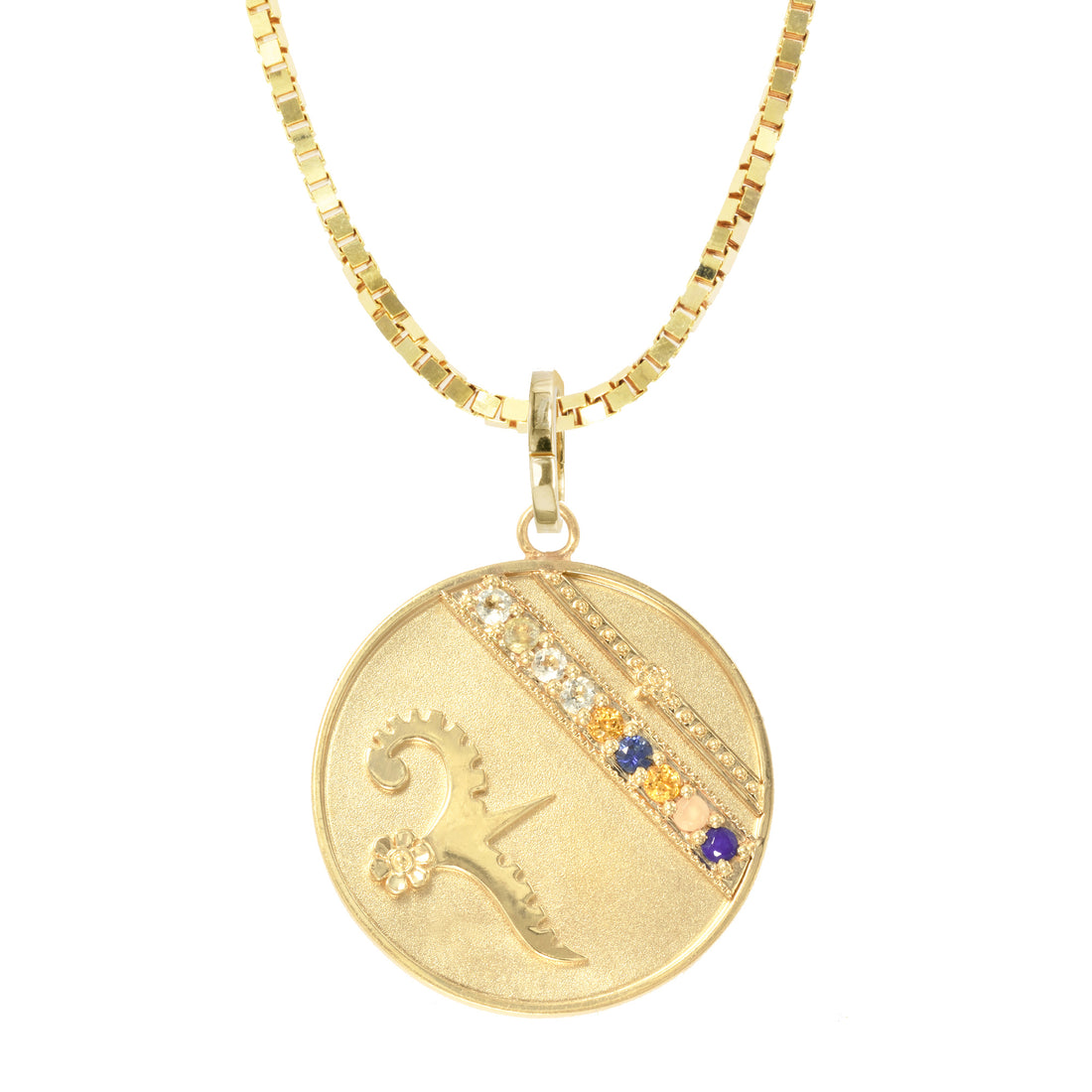 Large (25mm) Lily Dove Medallion - "Always You" Message - 9 Stones