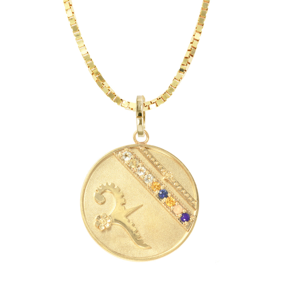 Large (25mm) Lily Dove Medallion - "Always You" Message - 9 Stones