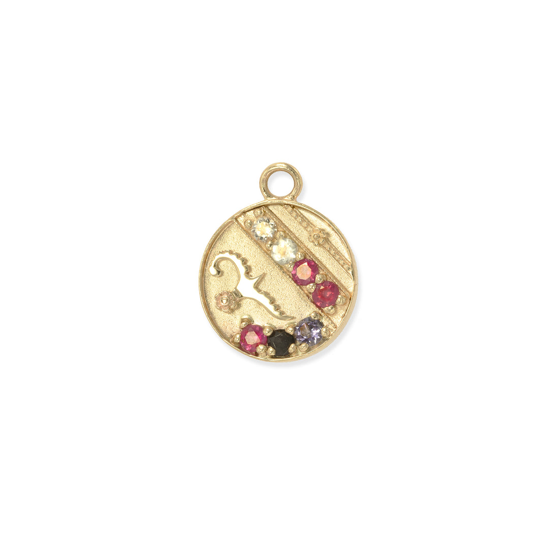 Mini (12mm) Lily Dove Medallion - "Warrior" - 7 Stones