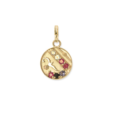 Mini (12mm) Lily Dove Medallion - "Warrior" - 7 Stones