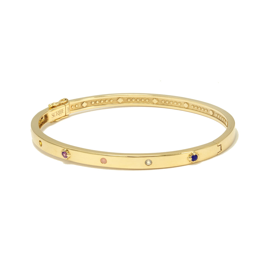 Love Note Bangle - Birthstones - 7 Stones