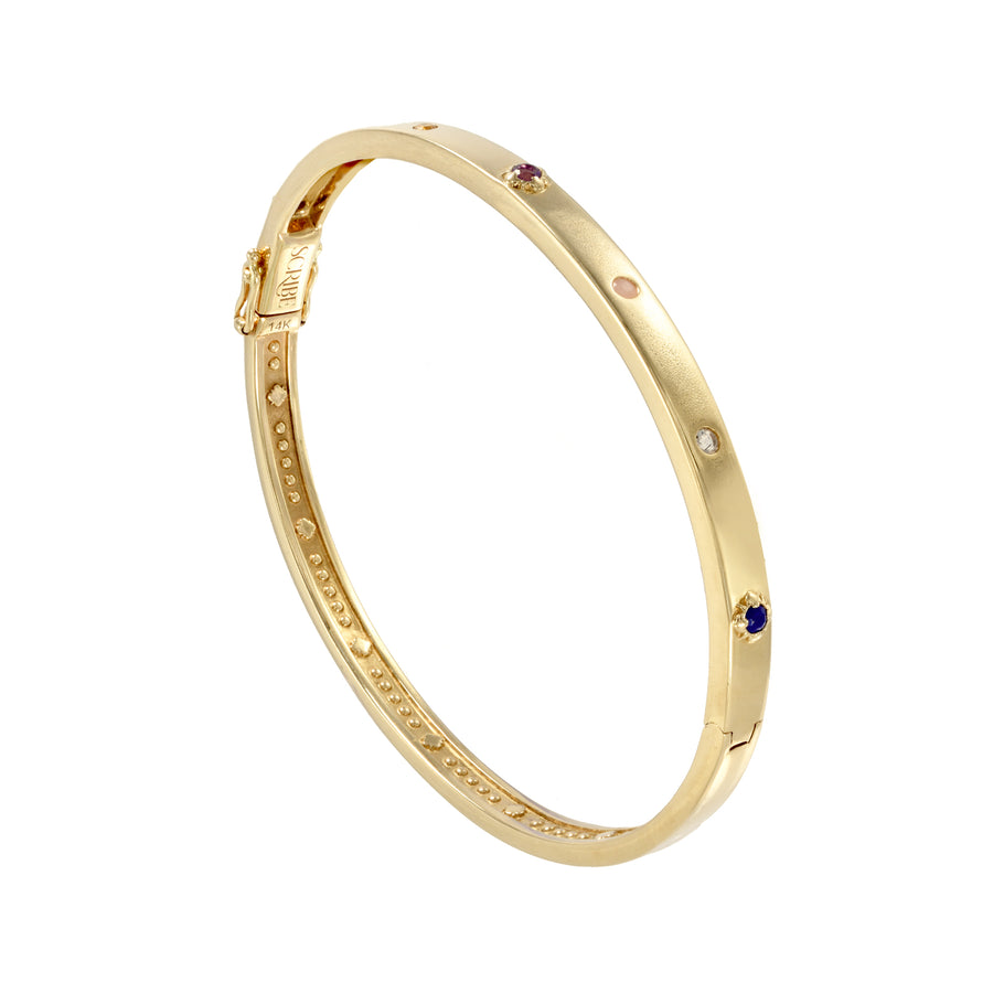 Love Note Bangle - Birthstones - 7 Stones