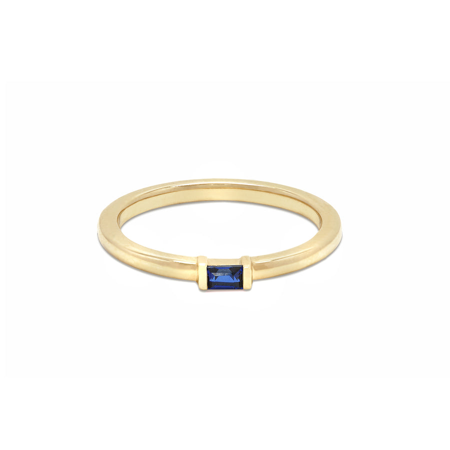 Single Baguette Birthstone Stack Ring