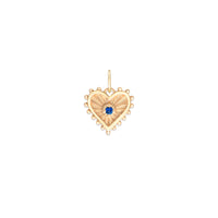 Mini Beaded Radiant Heart Birthstone Medallion