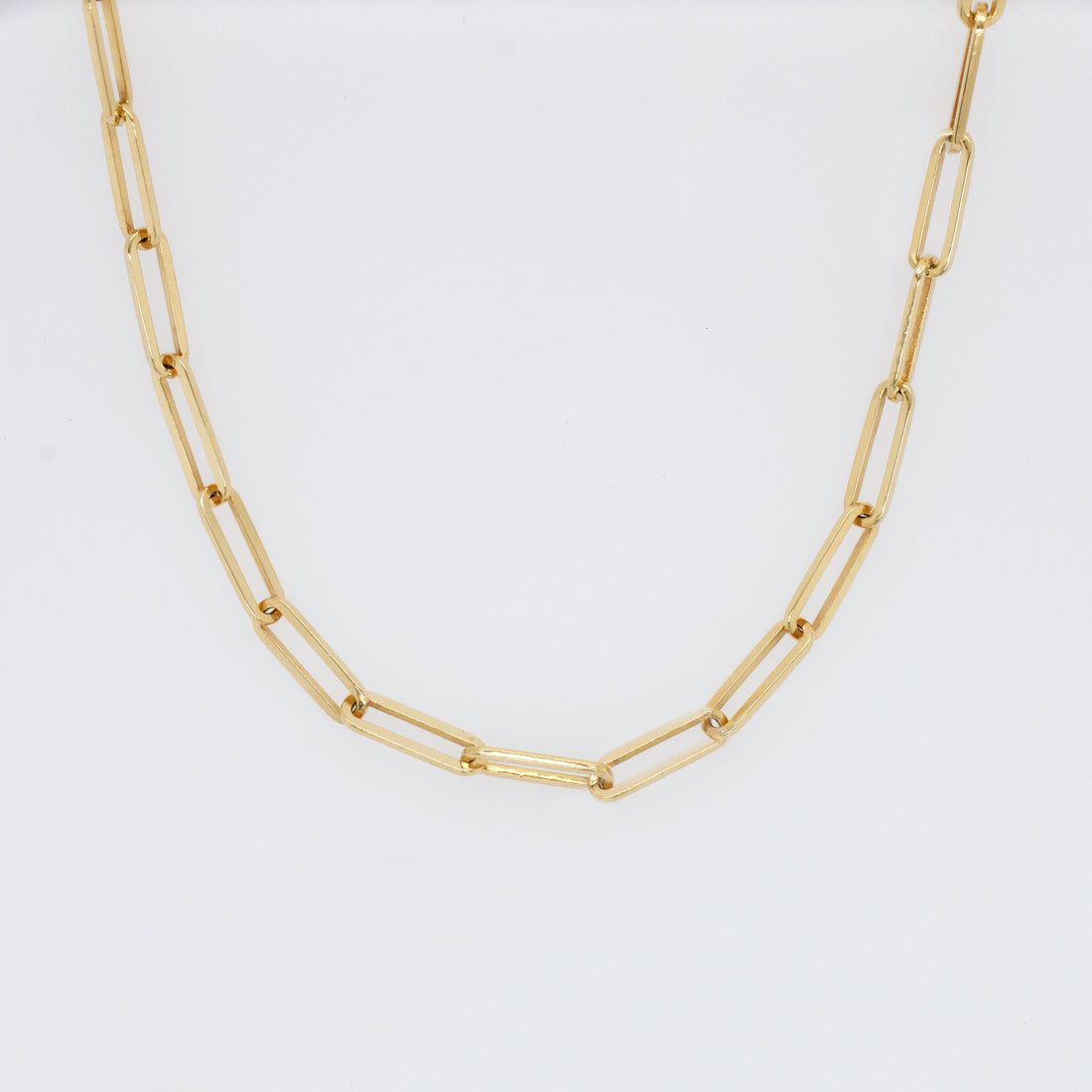 Heavy Link Paperclip Chain Necklace