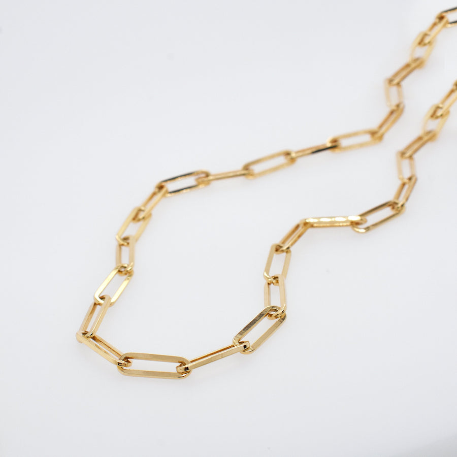 Heavy Link Paperclip Chain Necklace